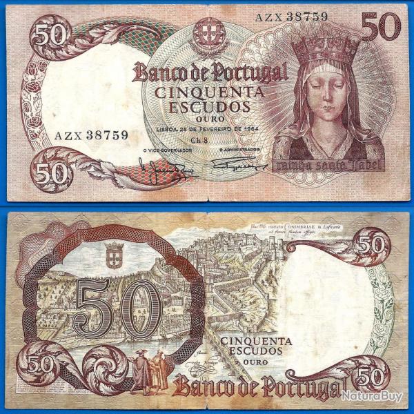Portugal 50 Escudos 1964 Maria Infanta D Escudo Billet