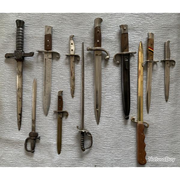 Lot de baonnettes miniatures