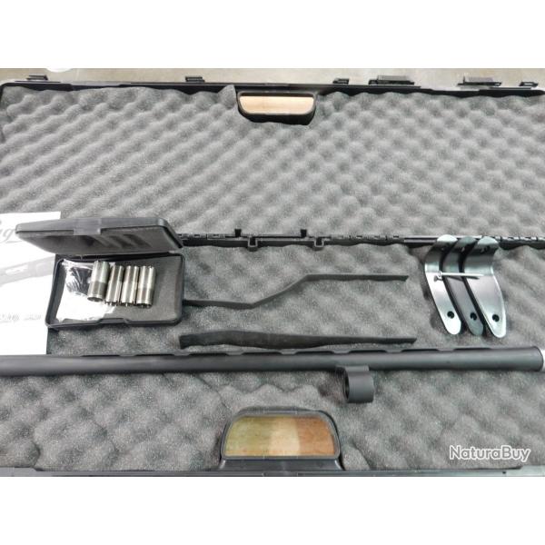 CANON FUSIL SEMI-AUTOMATIQUE HATSAN ESCORT CAL 12/76 71 CM + MALLETTE + 5 CHOKES NEUF