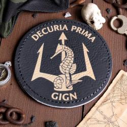 patch ecusson militaire cuir pu GIGN plongeur opérationnel - hippocampe satory