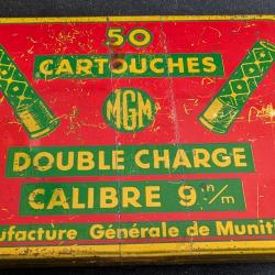 50 cartouches 9 mm "double charge" de collection - MGM