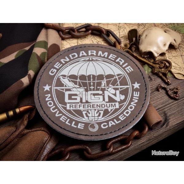 patch ecusson militaire cuir pu GIGN Nouvelle-Caledonie Referendum - obsolete