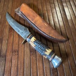 COUTEAU - POIGNARD - SKINNER PAR ROBERT KLASS A SOLINGEN ALLEMAGNE VINTAGE COLLECTOR