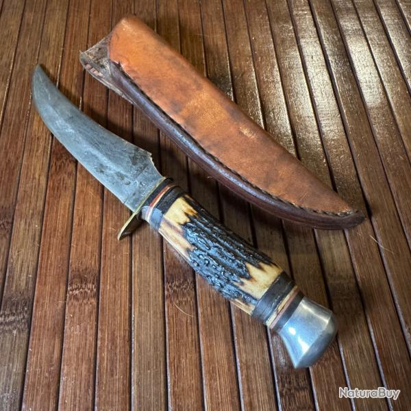 COUTEAU - POIGNARD - SKINNER PAR ROBERT KLASS A SOLINGEN ALLEMAGNE VINTAGE COLLECTOR