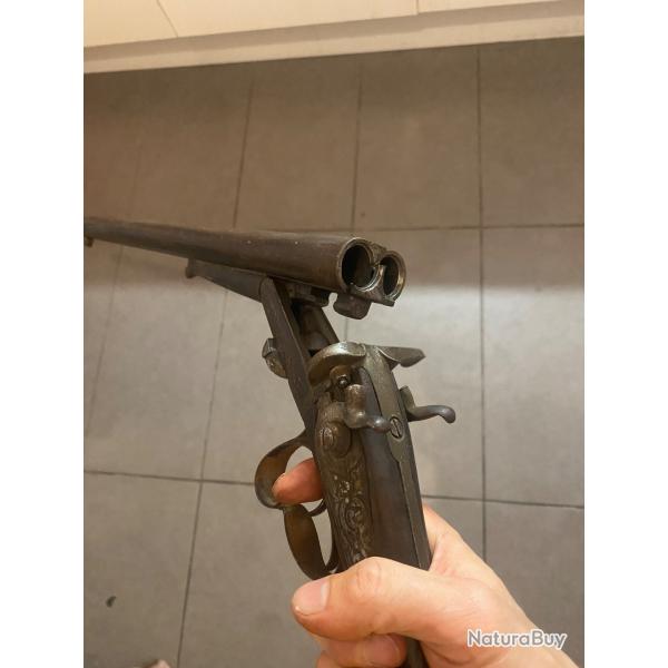 Ancien fusil de chasse 16 65. Percussion centrale. Categorie D