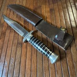 COUTEAU - POIGNARD ALLEMAND FRONTIÈRE KNIFE 433 PAR EDGE BRAND A SOLINGEN ANNÉE 1945-1950