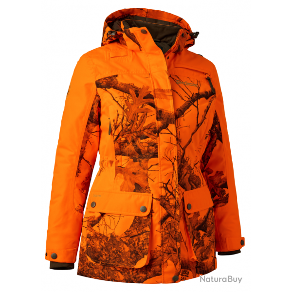 Blouson de chasse hiver Eagle femme orange camo realtree Deerhunter-40