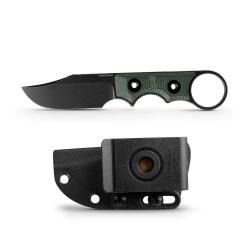 Couteau Vosteed Quokka-O Bowie Green Lame Acier 14C28N Manche Micarta Etui Kydex VOSD0502