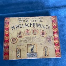 Ancienne boîte métal Egyptian cigarettes M.Melachrino&Co