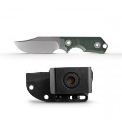 Couteau Vosteed Quokka Bowie Green Lame Acier 14C28N Manche Micarta Etui Kydex VOSD0601