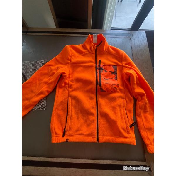 Pull orange de chasse
