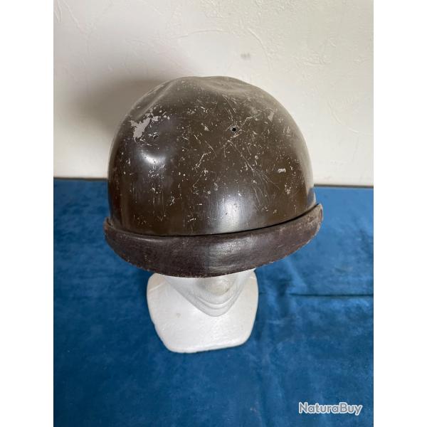 Ancienne coque de casque motocycliste militaire