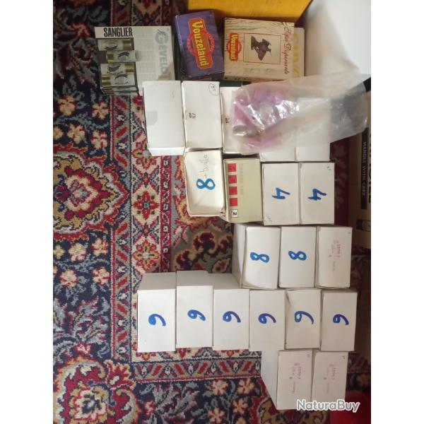 Lot de diffrentes cartouches de chasse