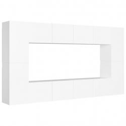 Ensemble de meubles armoire buffet TV télévision salon chambre séjour 8 pièces bois d'ingénierie bl