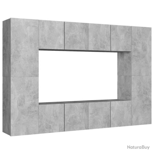 Ensemble de meubles armoire buffet TV tlvision salon chambre sjour 8 pices bois d'ingnierie gr