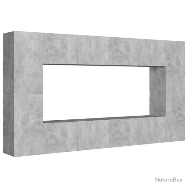 Ensemble de meubles armoire buffet TV tlvision salon chambre sjour 8 pices bois d'ingnierie gr