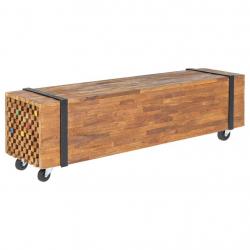 Meuble TV multimédia étagère télévision buffet téléviseur salle à manger salon chambre 110 x 30 x 3