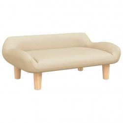 Lit pour chien panier canapé confortable 70 x 40 x 24 cm tissu crème 02_0042786