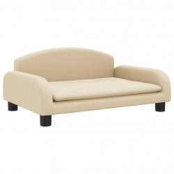 Lit pour chien panier canapé confortable 70 x 45 x 30 cm tissu crème 02_0042845