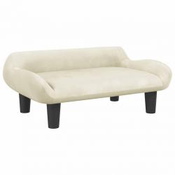 Lit pour chien panier canapé confortable 70 x 40 x 24 cm velours crème 02_0042792