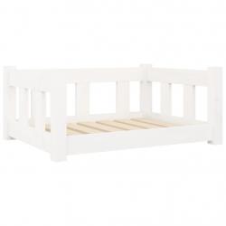 Lit pour chien panier canapé confortable 65,5 x 50,5 x 28 cm bois de pin solide blanc 02_0042763