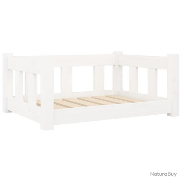 Lit pour chien panier canap confortable 65,5 x 50,5 x 28 cm bois de pin solide blanc 02_0042763