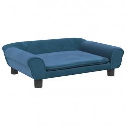 Lit pour chien panier canapé confortable 70 x 48 x 22 cm velours Bleu 02_0042883