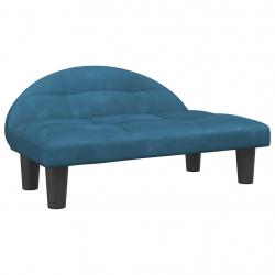 Lit pour chien panier canapé confortable 70 x 52 x 30 cm velours Bleu 02_0042898