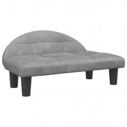 Lit pour chien panier canapé confortable clair 70 x 52 x 30 cm velours gris 02_0043120