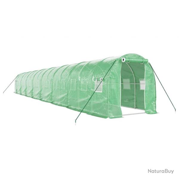 Serre tente abri plante fleur lgumes avec cadre en acier 32 m 16 x 2 x 2 m vert 02_0044574