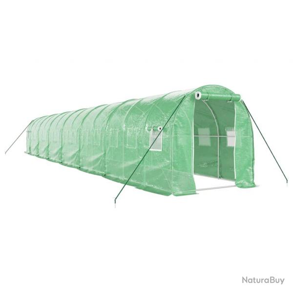 Serre tente abri plante fleur lgumes avec cadre en acier 28 m 14 x 2 x 2 m vert 02_0044568