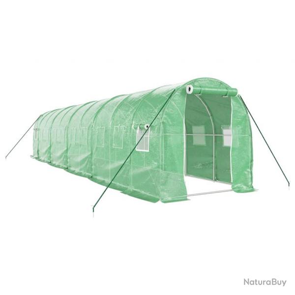 Serre tente abri plante fleur lgumes avec cadre en acier 20 m 10 x 2 x 2 m vert 02_0044556