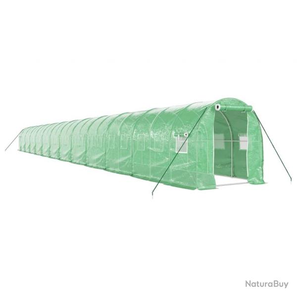 Serre tente abri plante fleur lgumes avec cadre en acier 48 m 24 x 2 x 2 m vert 02_0044600