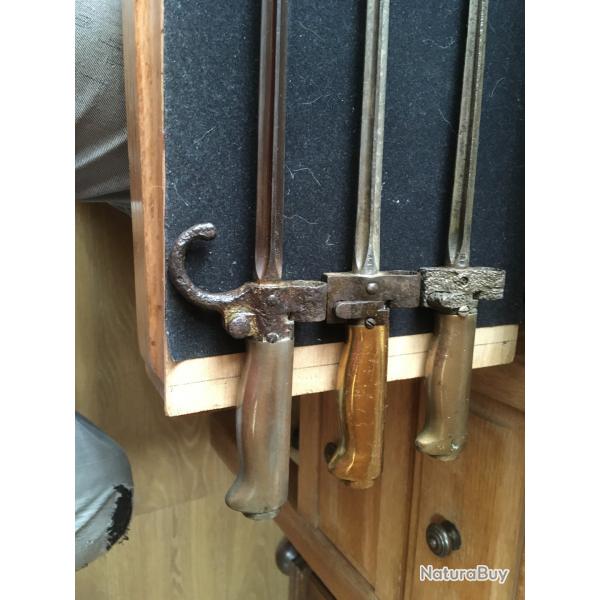 lot de 3 baonnetes 3 types