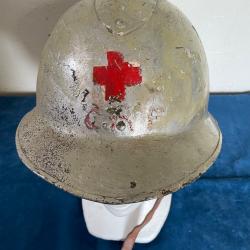 Ancienne coque casque Adrian mod 26 réutilisation après guerre