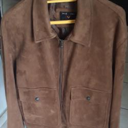 Veste cuir daim parfait état taille l