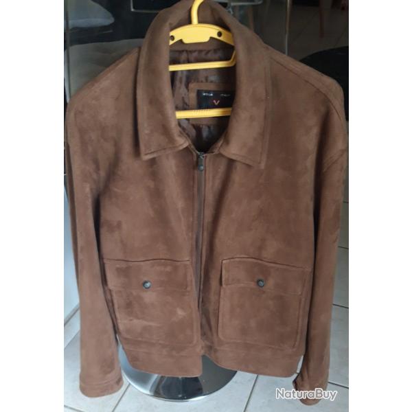 Veste cuir daim parfait tat taille l