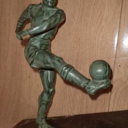 sculture art déco  régule sur socle marbre patine vert  nuancé