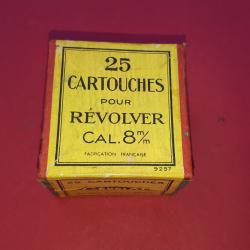 Boite Gevelot complète de 25 cartouches calibre 8MM92 Civil - Boite N° 9257 -