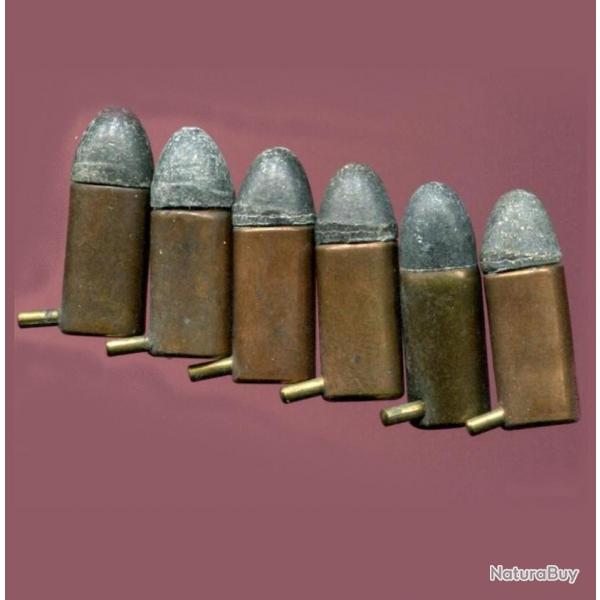 Lot de 6 cartouches 7 mm  Broche - balle plomb - 1 sans rserve