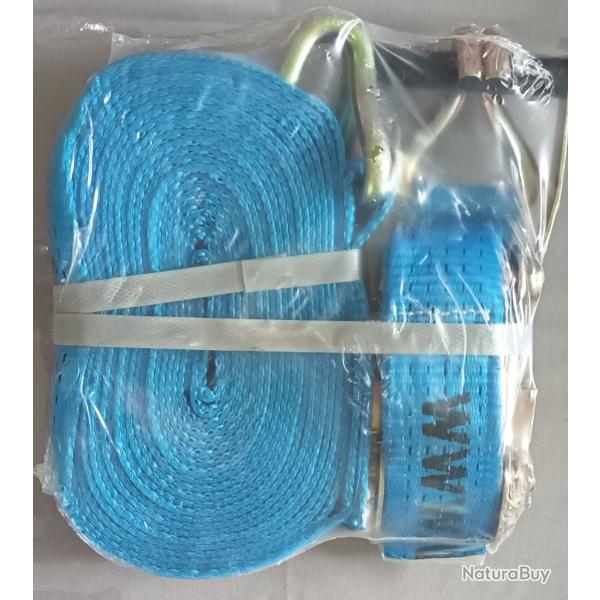 sangles d'arrimage,largeur 5 cm , longueur 8,50 mNeuves jamais utilises5 tonnes en arrimage