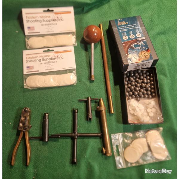 LOT D'ACCESSOIRES POUR TIREUR POUDRE NOIRE