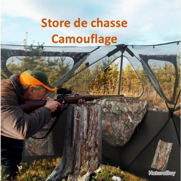 Store de Chasse Portable Transparent Vue Dgage  360, Tente de Chasse Escamotable  2 Panneaux