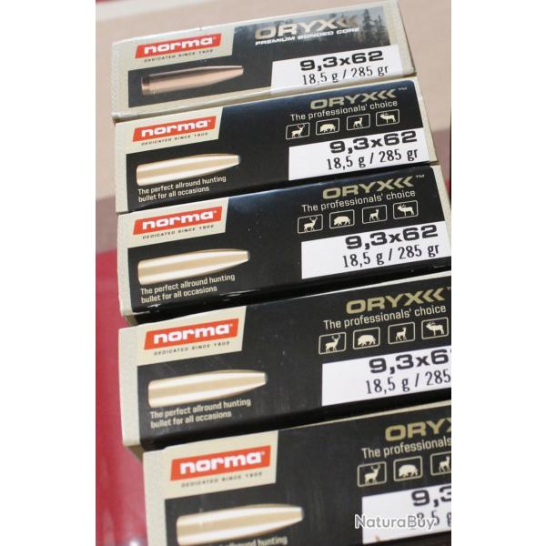 Lot de 100 tuis 9.3x62 NORMA , tirs une fois ,jamais rechargs.