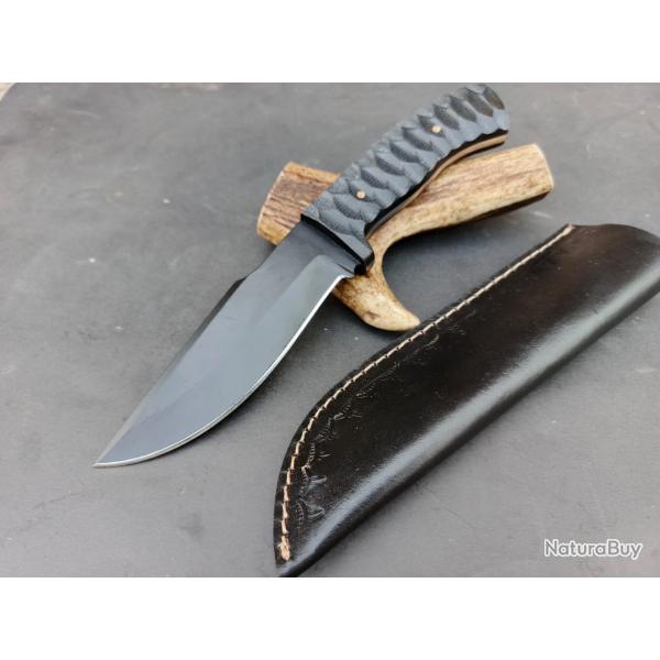 couteau de poche Fait  Main Lame Acier D2 Manche En Bois Micarta M2