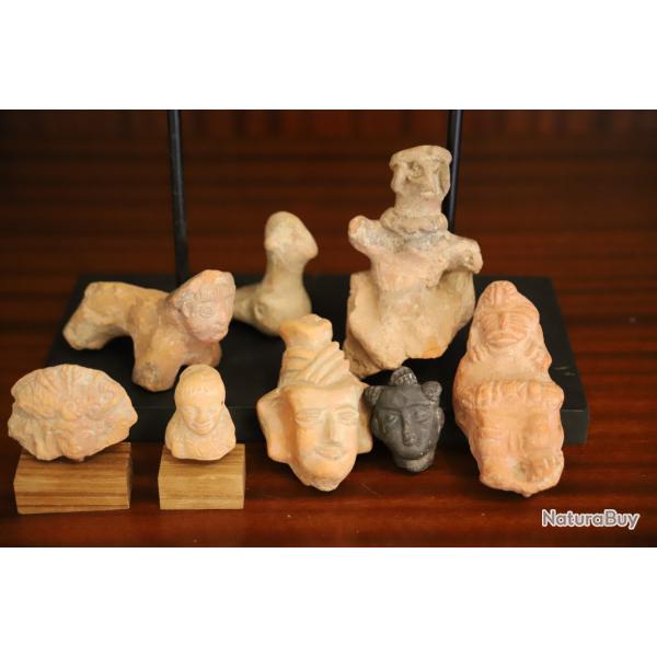 Lot archologique de sculptures en terre cuite - Inde, du 2me millnaire av JC  la priode Gupta
