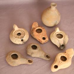 Lot archéologique de lampes à huile en terre cuite - Egypte, période Romaine et Byzantine