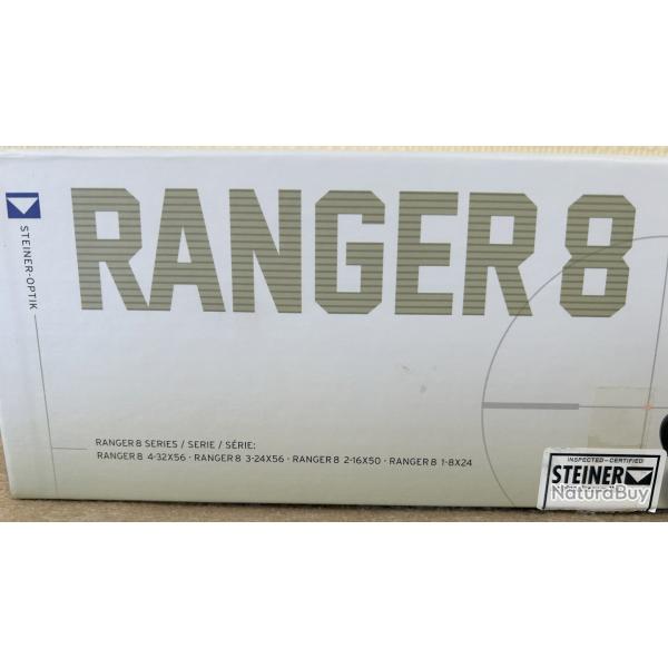 LUNETTE STEINER RANGER 8 / 4-32x56 RET. 4A-i AVEC TOURELLE BALISTIQUE