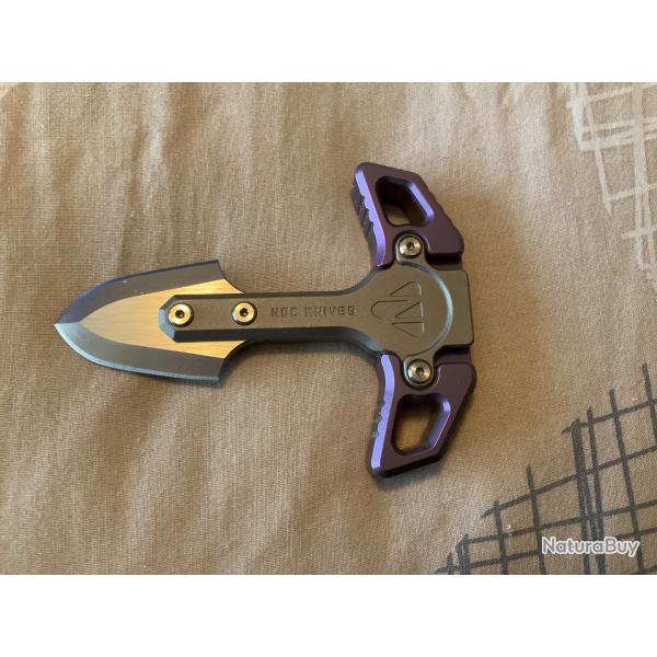 VEND COUTEAU PUSH DAGGER NOC KNIVES LAME S35VN MANCHE TITANIUM.