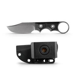 Couteau Vosteed Quokka-O Bowie Black Lame Acier 14C28N Manche Micarta Etui Kydex VOSD0501